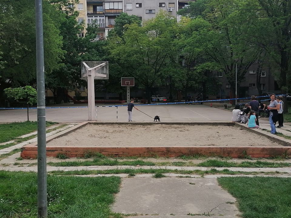 FOTO: Deca pronašla ručnu bombu na igralištu u pesku na Limanu 2