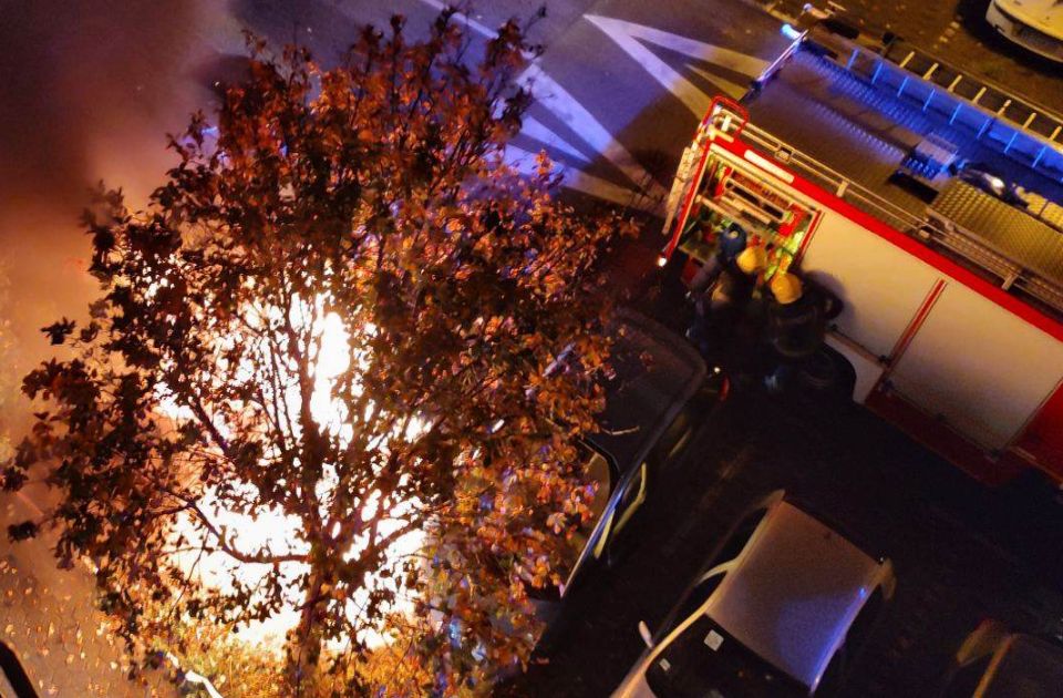 FOTO, VIDEO: Tri automobila gorela u požaru na Novom naselju
