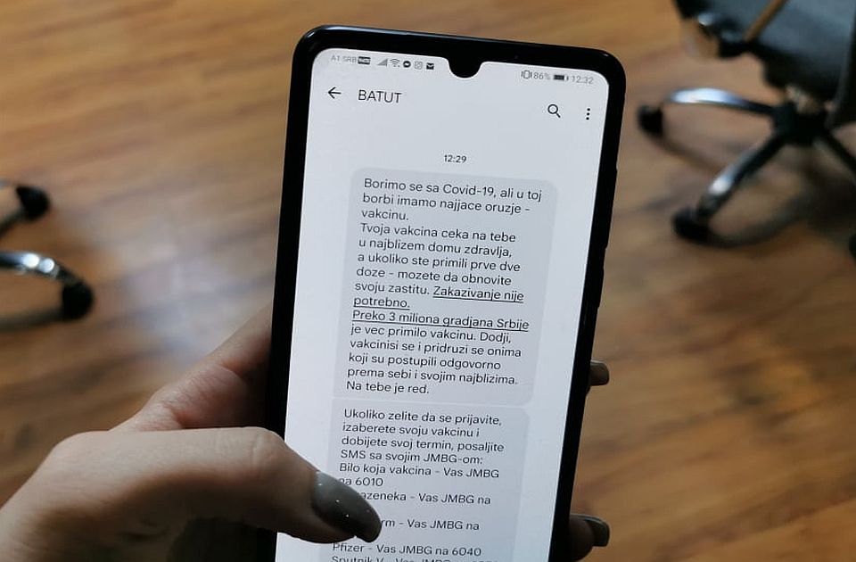 Desetine hiljada građana primilo SMS od Batuta o vakcinaciji - kakvi su efekti?
