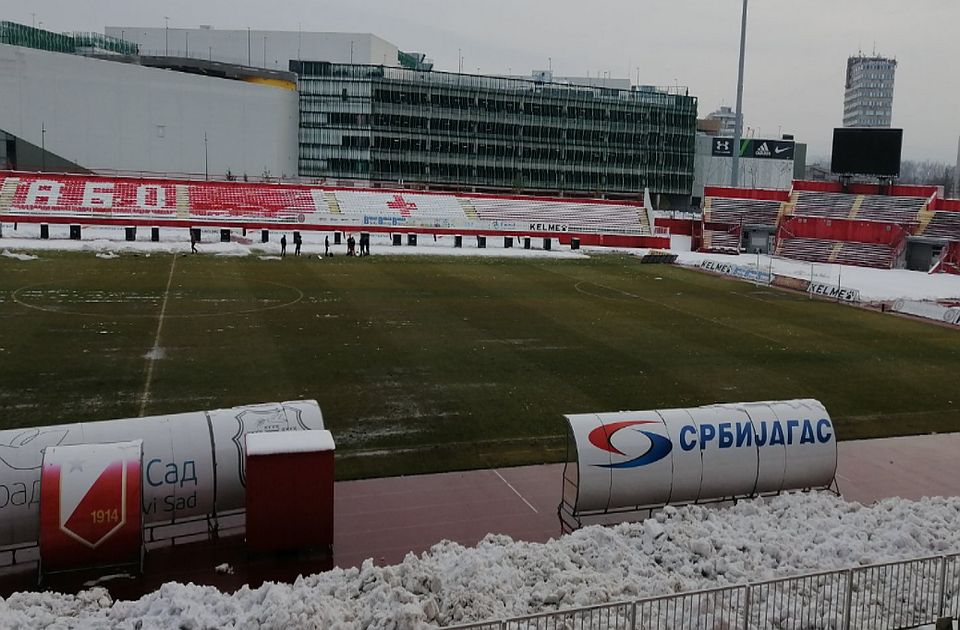 Vojvodina i Spartak u utorak, "Karađorđe" očišćen od snega