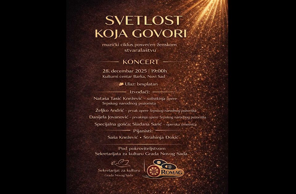 Praznični koncert "Svetlost koja govori" u Kulturnoj stanici Barka