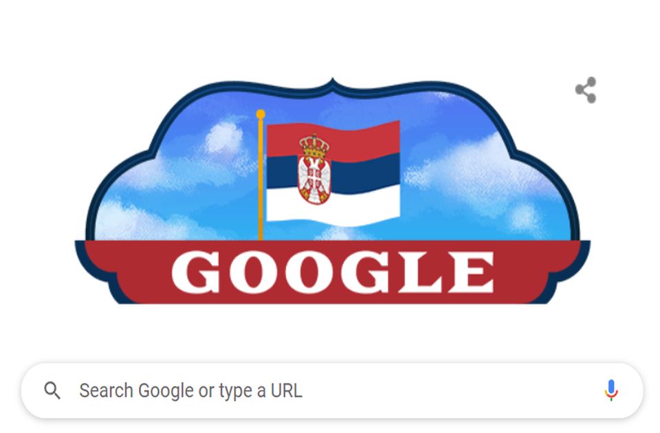 Gugl ponovo početnu stranu posvetio Danu državnosti Srbije