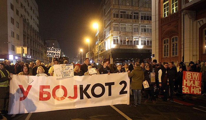 FOTO: Građanski protest i šetnja u Beogradu za bojkot izbora