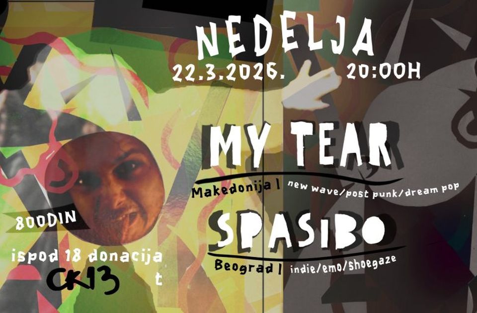 Koncert bendova "My tear" i "Spasibo" večeras u CK13