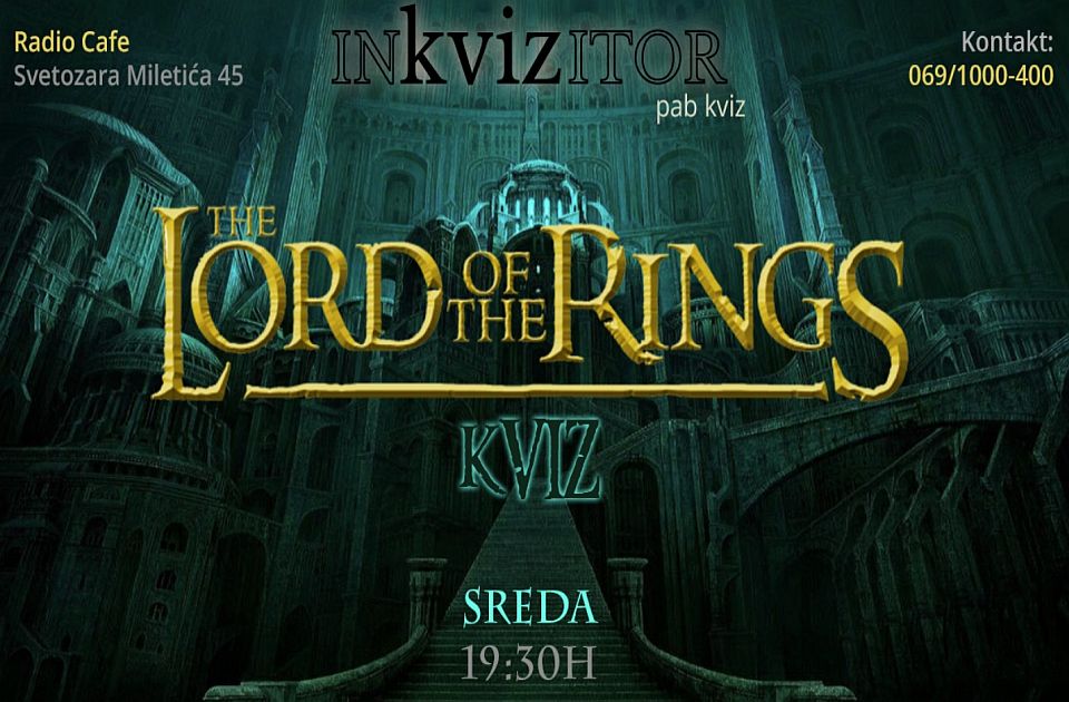 The Lord of the Rings kviz danas u Radio kafeu