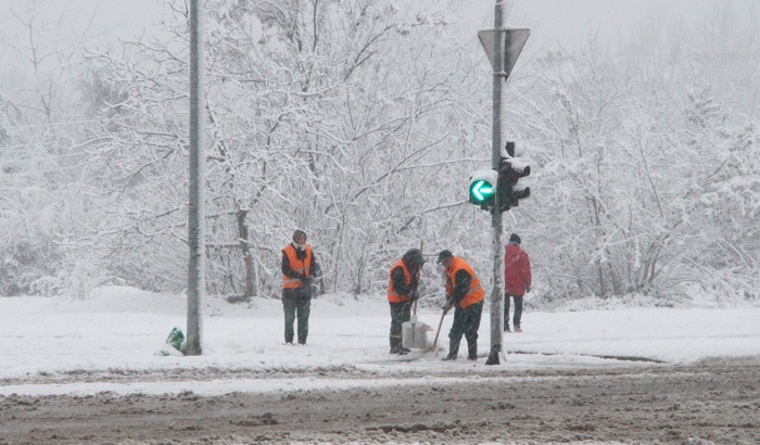 VIDEO, FOTO: Sneg pao i u Novom Sadu, zimske službe na terenu