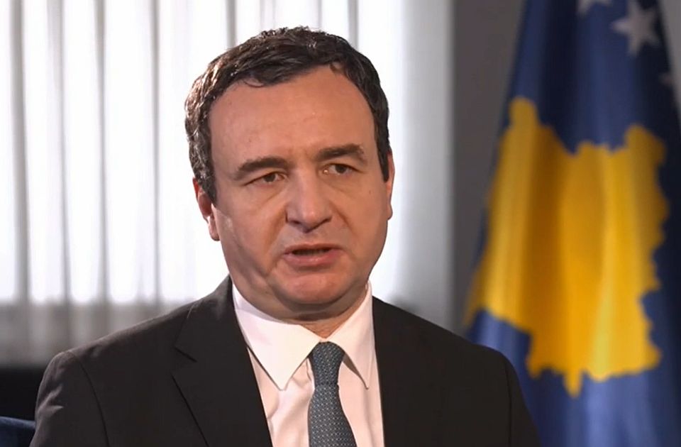 Kurti: Bez predaje Radoičića i povlačenja pisma Brnabić - nema sastanka sa Vučićem radi dijaloga