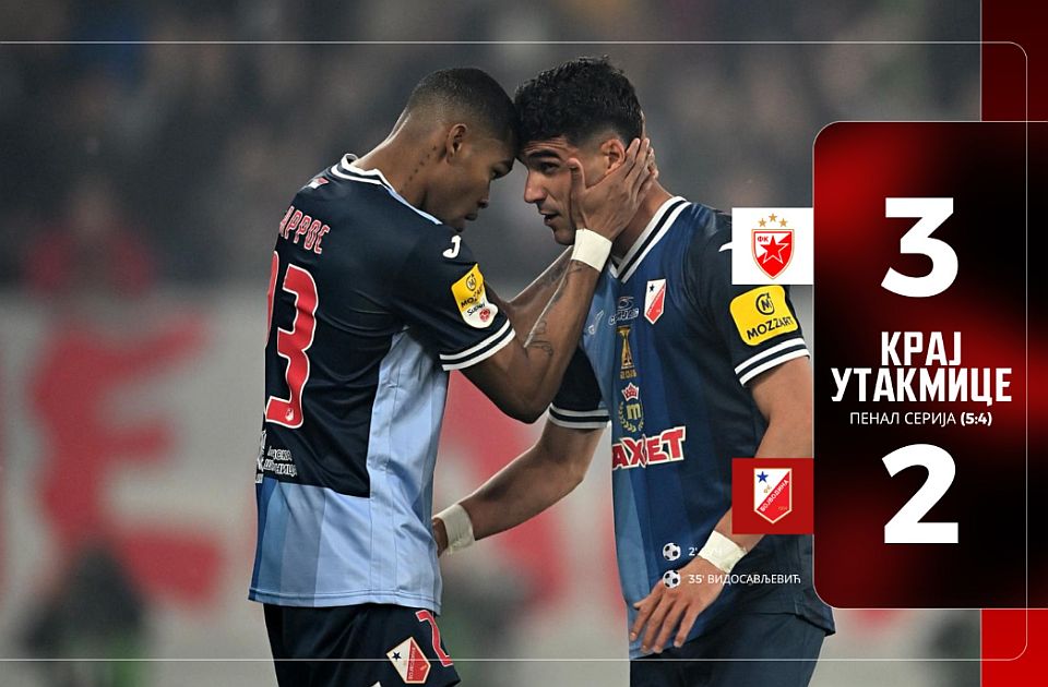 Vojvodina poražena u finalu Kupa nakon izvođenja penala