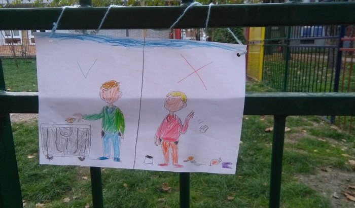FOTO: Deca iz novosadskog vrtića crtežima apeluju na nesavesne građane