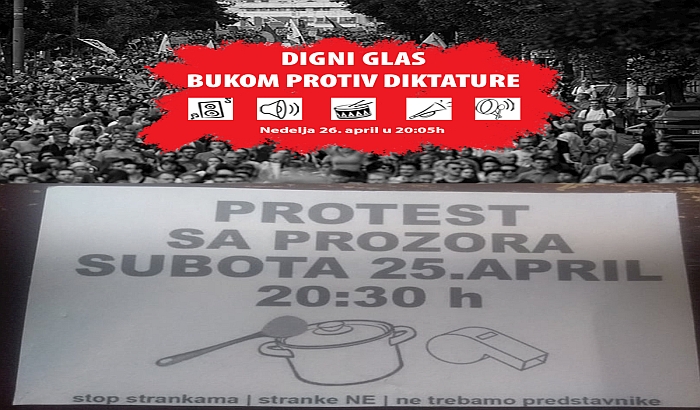 Pozivi na proteste sa prozora u Novom Sadu i Beogradu