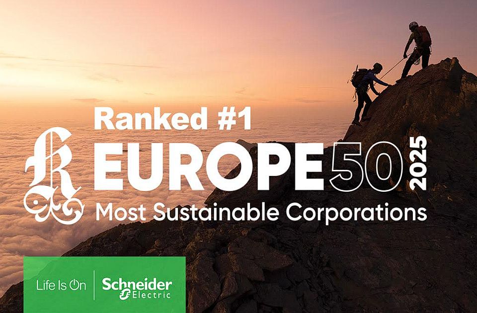 Schneider Electric proglašen najodrživijom korporacijom u Evropi